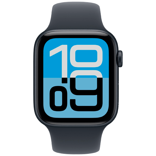 Apple Watch SE 3 44mm 5G Donkerblauw (Donkerblauwe Rubberen Band M/L)