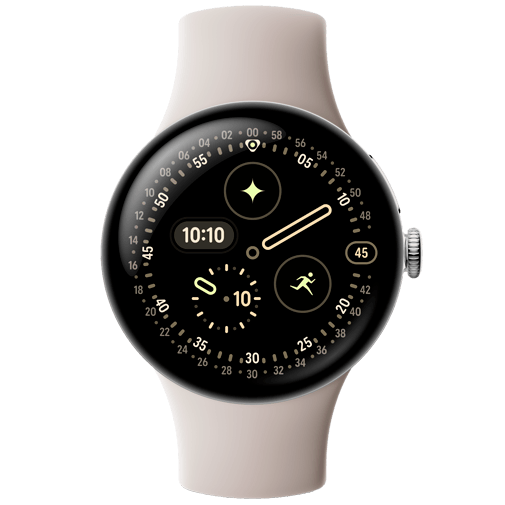 Google Pixel Watch 4 41mm Zilver (Beige Band)